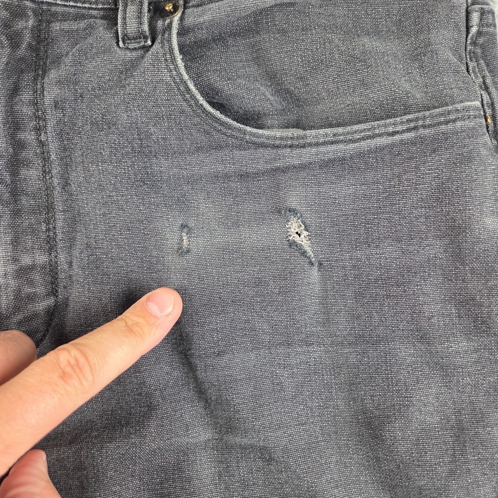 Proof Huckberry Jeans Mens 33x32 Black Denim Mid Rise Straight Leg Grunge - Picture 4 of 16